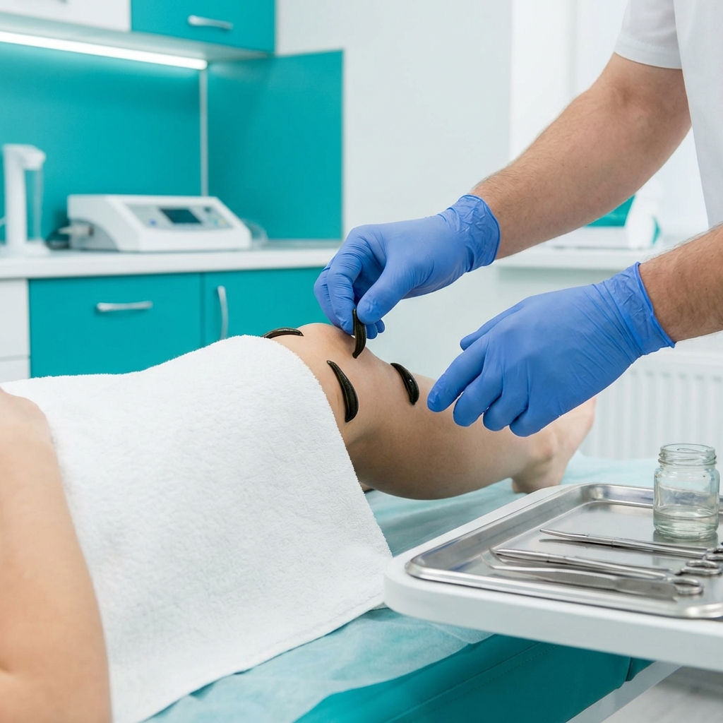 Clinical application of Leech Therapy on a patient